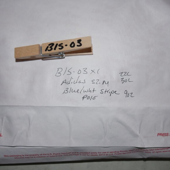 Adidas Climachill Men's Golf Polo Shirt Size M Tonal Stripe Blue/White NWT - Picture 8 of 8